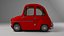 漫画の赤い車の3 Dモデル