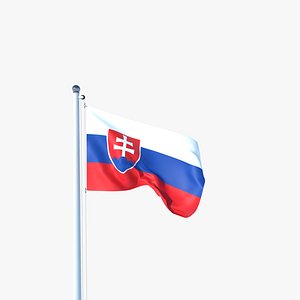 3D Animated Flag of Slovakia model