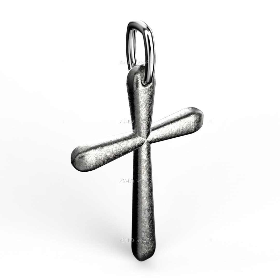 3d Pendant Catholic Cross Rounded Model