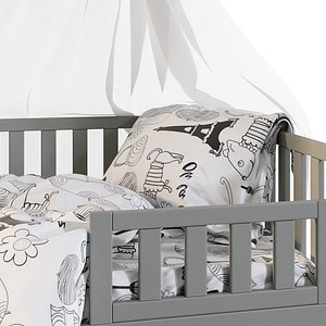 Children bed with decor