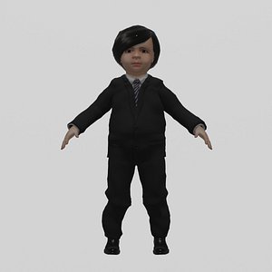 2 Years Old Rigged Baby Girl 3D model