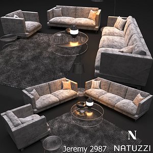 sofa natuzzi jeremy 2987 3D model