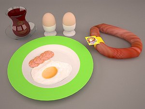Egg with sausage