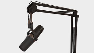 Microphone and Boom Arm 3D