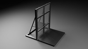 Concert Event Barrier Low-poly 3D