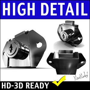 Cabinet Spring Bolt Lock 3d Model