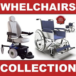 wheelchairs set modelled max