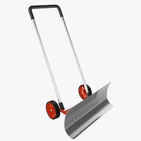 Snow Shovel with Wheels 01