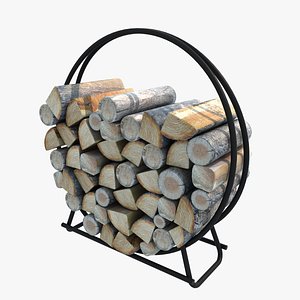 3D Firewood Stack Rack V4