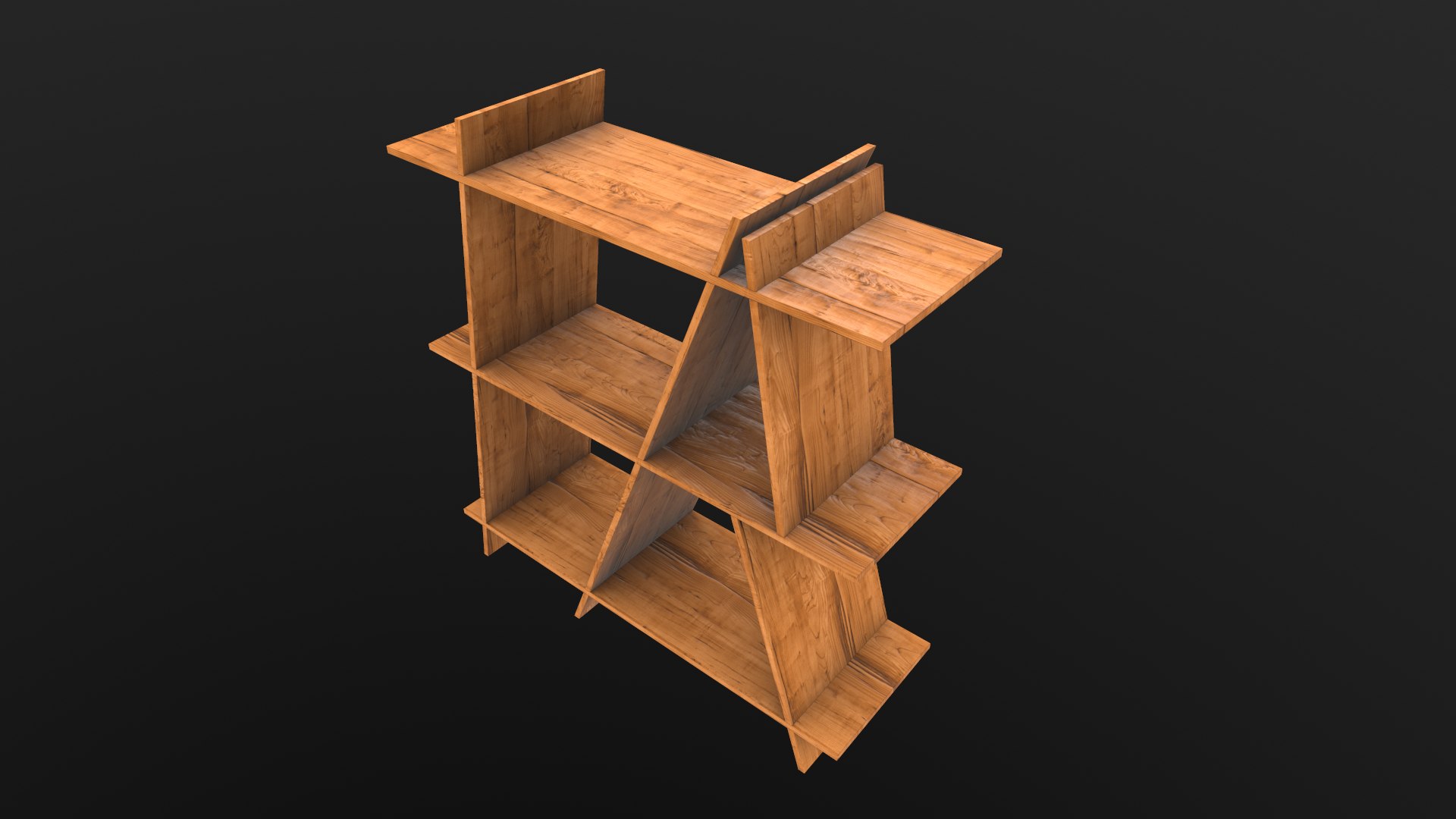 Book Shelf AR VR PBR Lowpoly With Game Ready 3D - TurboSquid 2075732
