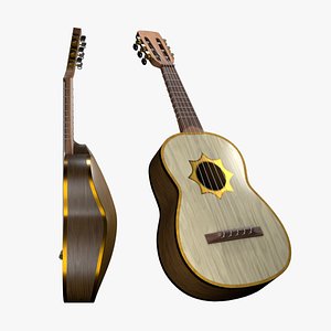 3D Mexican Vihuela Traditional Mariachi Acoustic Guitar model