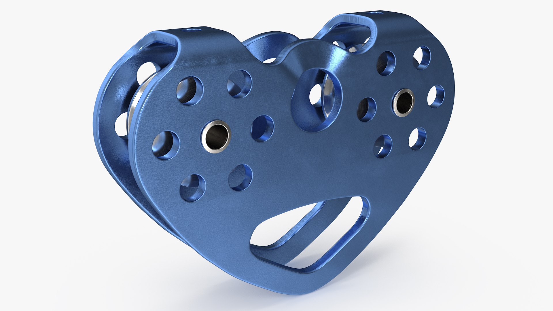 Twin Pulley Trolley Blue 3D model preview