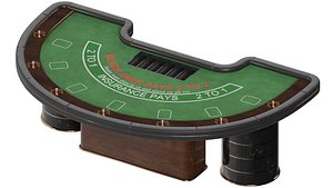 3D Casino BlackJack Table