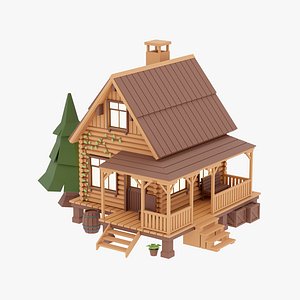 Low poly Cabin 02