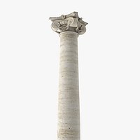 Ionic Column  Roman Renaissance Travertine Style