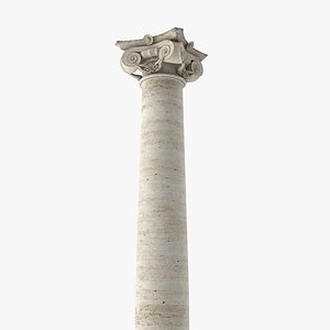 Ionic Column Roman Renaissance Travertine Style