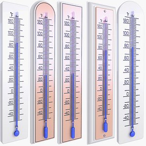 Professional Fahrenheit Thermometers v3 3D model