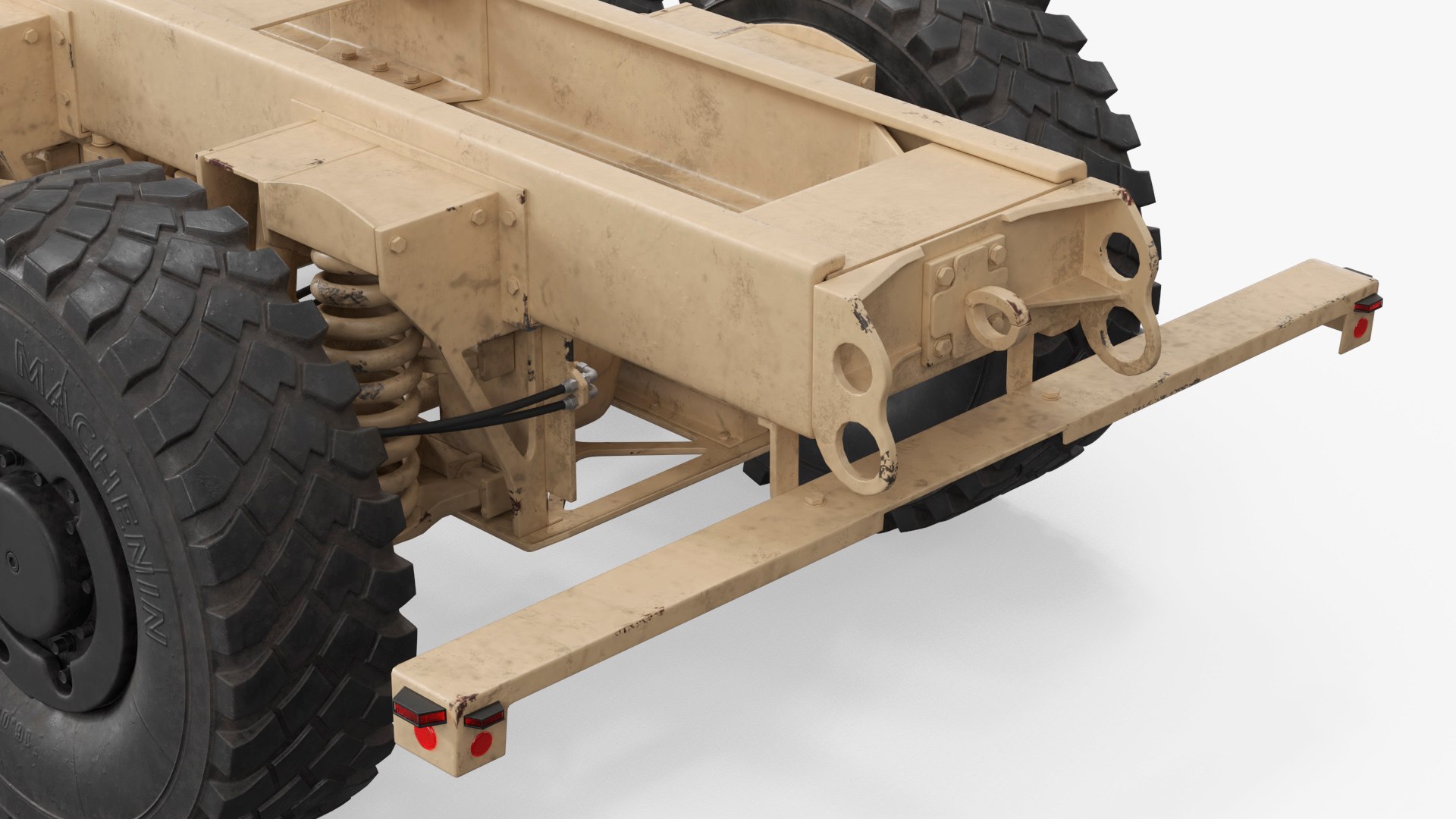 3D X MAV Military Truck Chassis Sand Rigged Model - TurboSquid 2553794