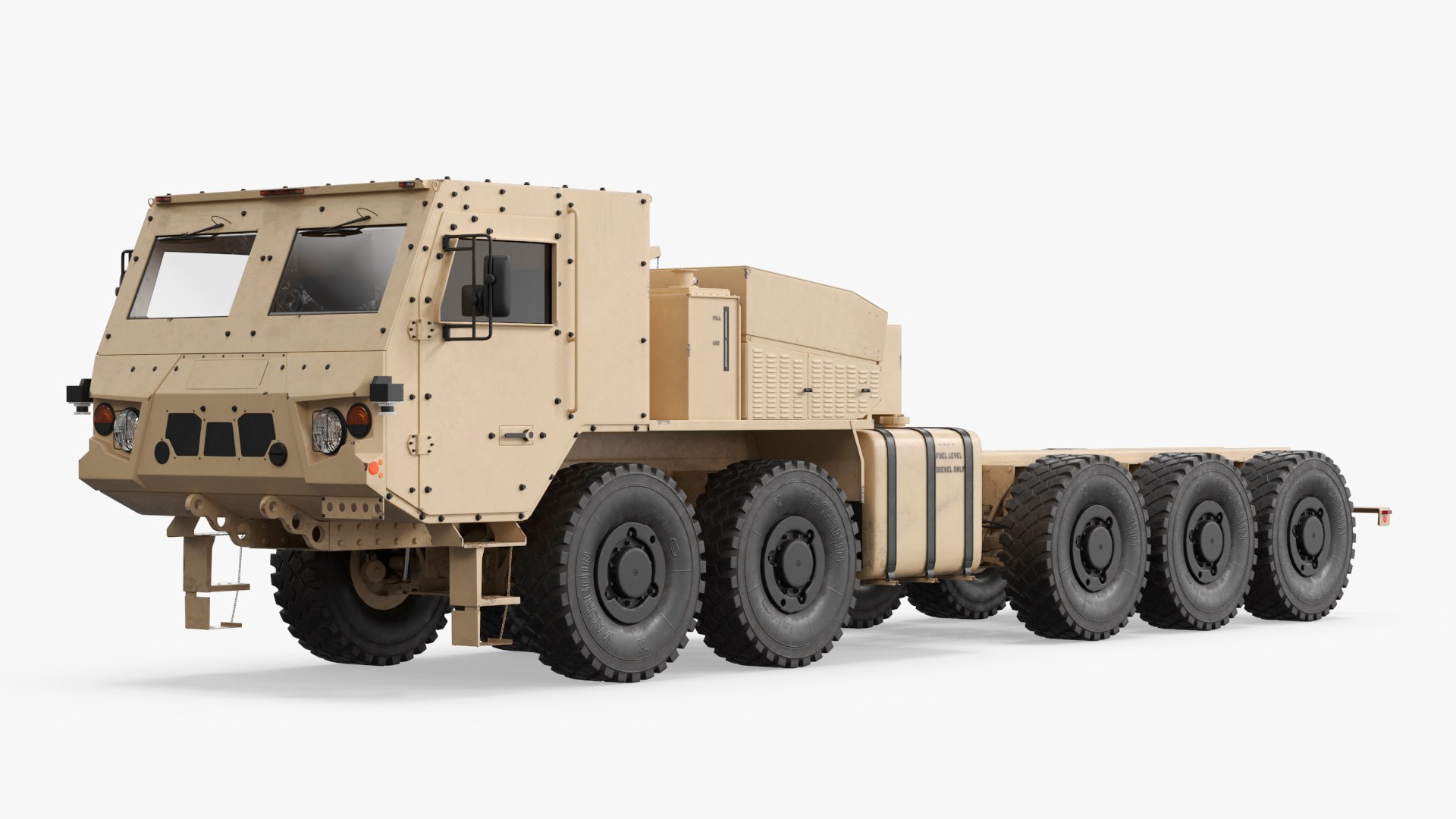 3D X MAV Military Truck Chassis Sand Rigged Model - TurboSquid 2553794