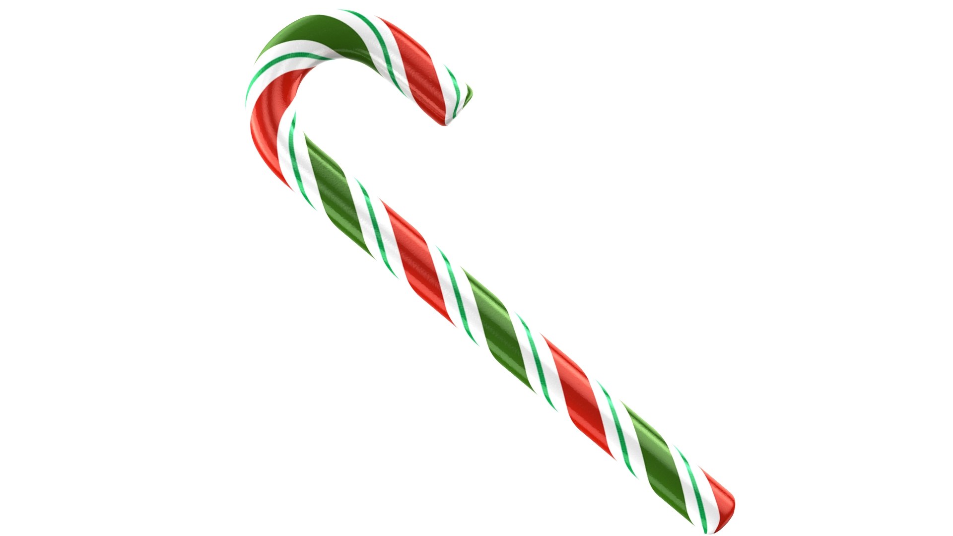 3D Christmas Candy Cane Model - TurboSquid 1988125