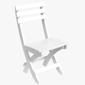 Plastic chair 4 3D