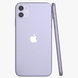 3D model iphone 11 purple phones