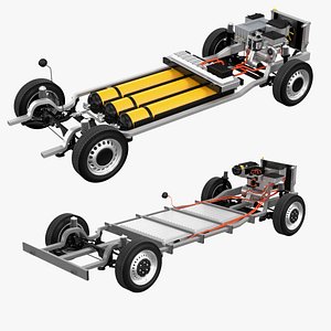 3D Elternative Fule Van Chassis Collection model