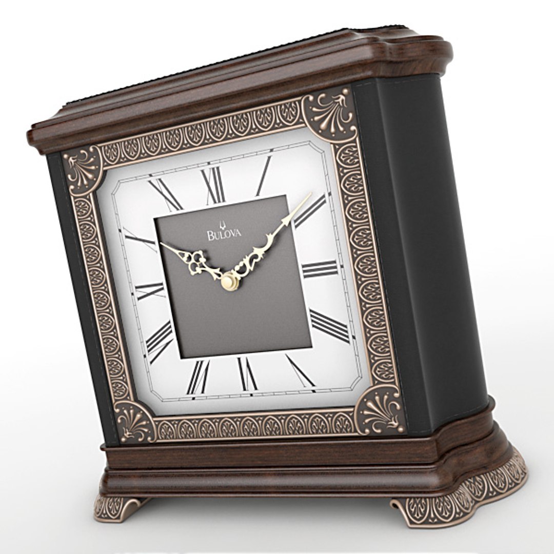 Analog Mantel Clock 3d Max