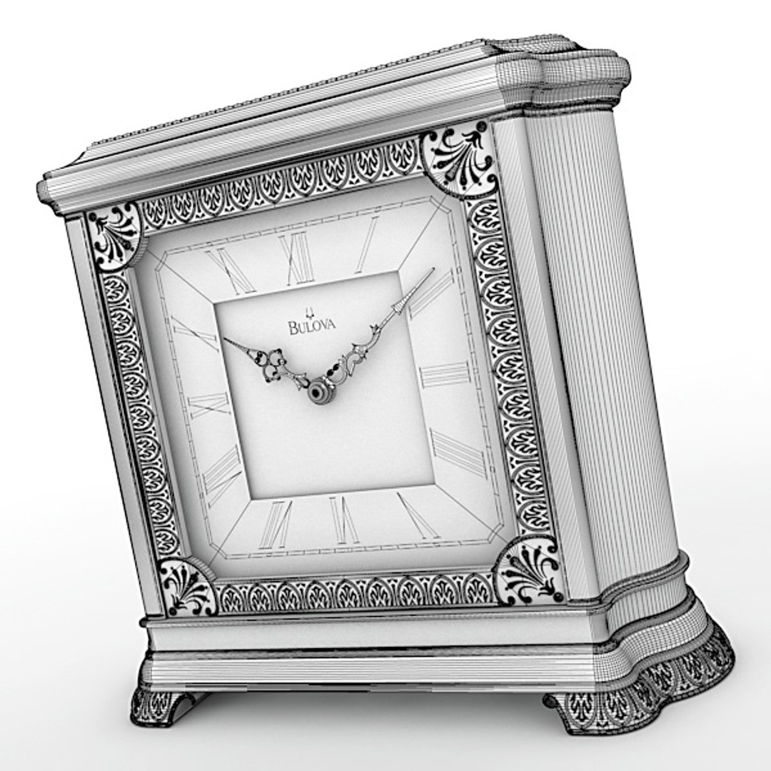 Analog Mantel Clock 3d Max