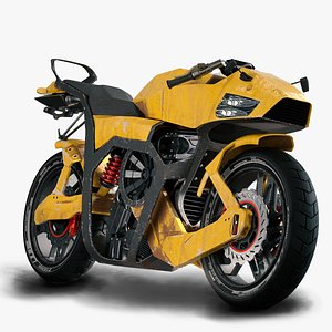 futuristic motorcycle 3d 3ds