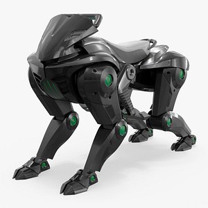 3D model Robotic Walking Saddle Unit White Black