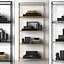 Thaddeus Forged Brass and Glass Open Shelving
