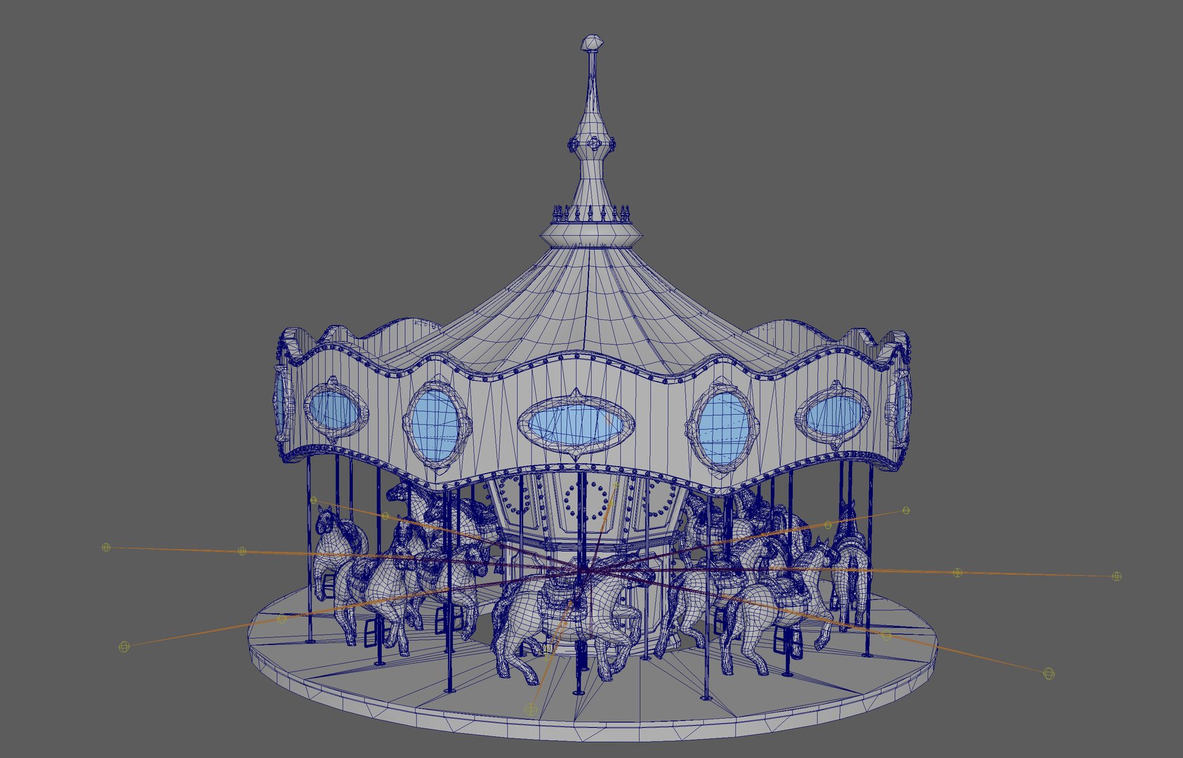 Carousel Rigged 3D Model - TurboSquid 1893701
