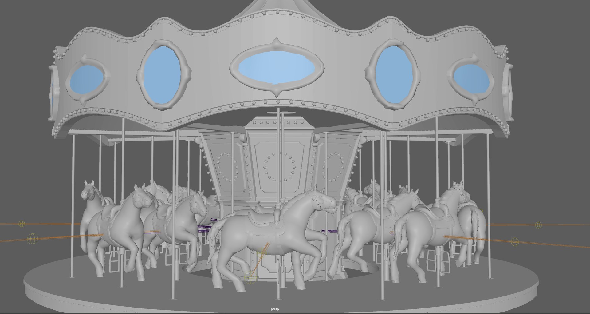 Carousel Rigged 3D Model - TurboSquid 1893701