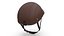 Casco protector de cuero marrón para ciclomotor