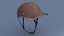 Casco protector de cuero marrón para ciclomotor