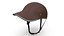 Casco protector de cuero marrón para ciclomotor