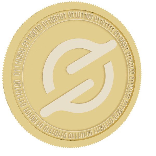 spacechain gold coin 3D