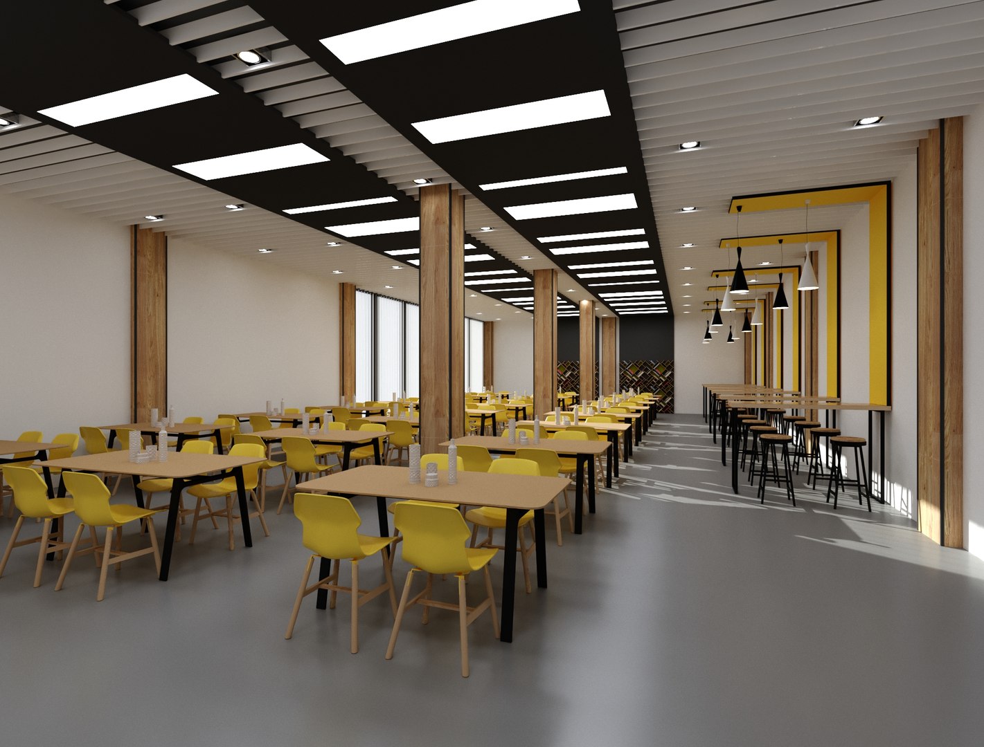 3D Restaurant Cafeteria Model TurboSquid 1679346