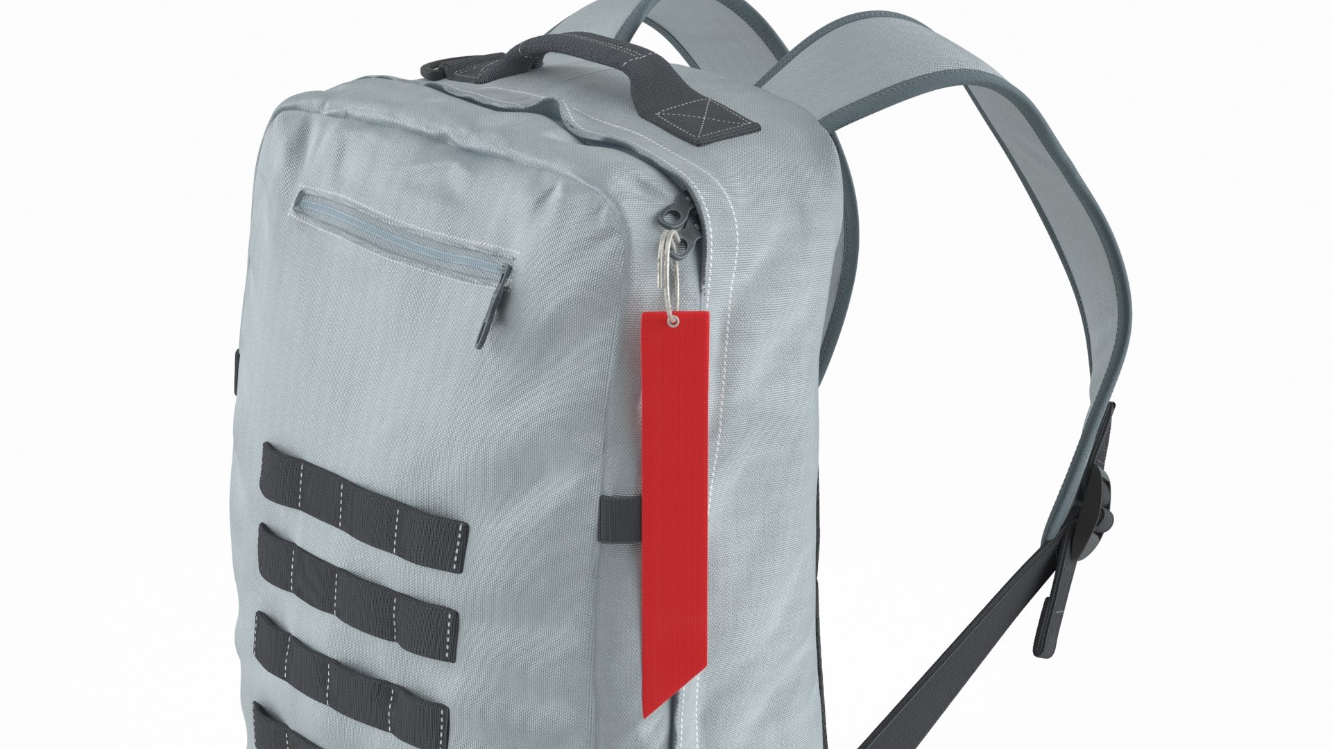 Minimalist Tactical Backpack With Loops Grey Model - TurboSquid 2487157