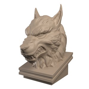 Wolf Head 3d Model 3D model