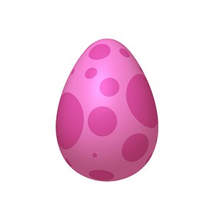 3D dinosaur egg cartoon model