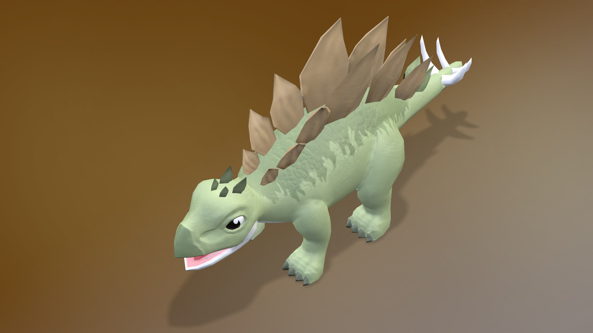 3D Model Stegosaurus Teen - Dinosaur Charactor - TurboSquid 2195136