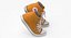 Basketball Shoes Bent Orange 3D model