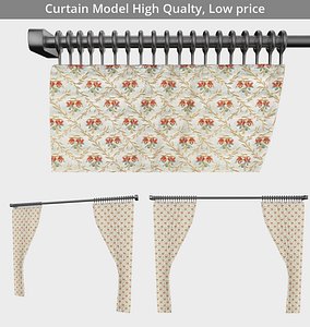 3d model curtain modeled