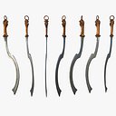 Fantasy Sword RPG Cannanite Khopesh Sickle Sword Curved Blade Kopesh