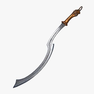 Fantasy Sword RPG Cannanite Khopesh Sickle Sword Curved Blade Kopesh