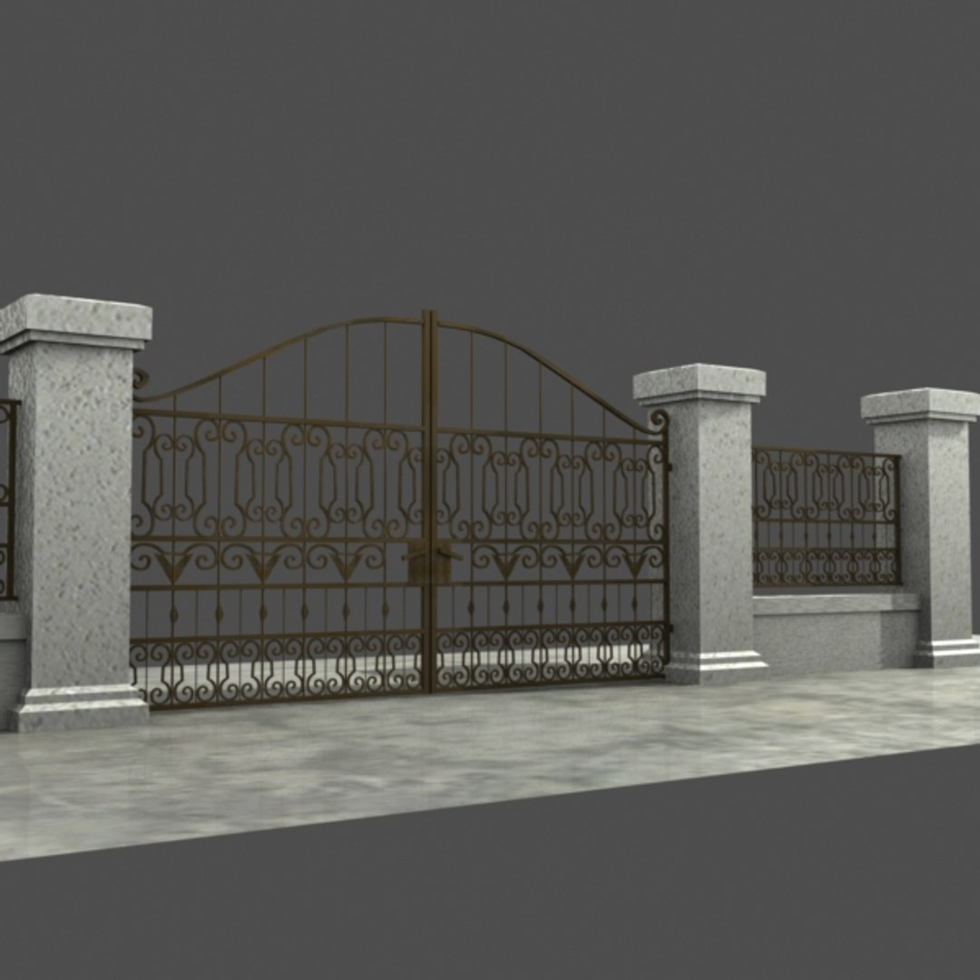 Wrought Iron Gate 3d Max