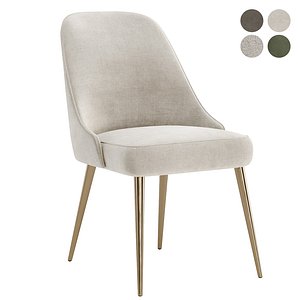 century dining chair with metal legs 3D