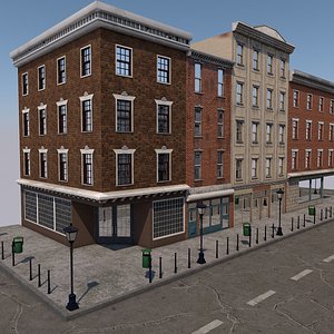 street scene 3D model
